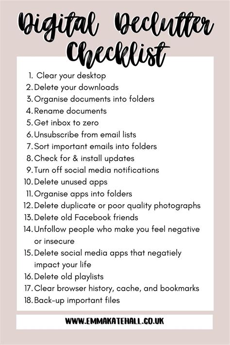 10 Steps To Declutter Your Digital Space Free Checklist Artofit