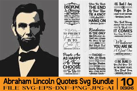 Abraham Lincoln Quotes Svg Bundle Graphic By Gosvg · Creative Fabrica