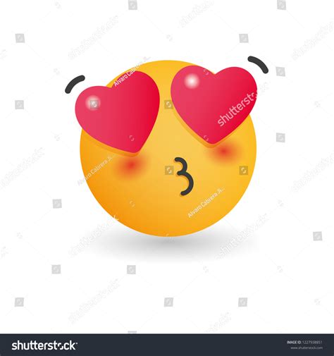 kissing emoticon isolated vector illustration on stock vector royalty free 1227938851