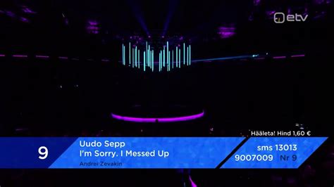 Uudo Sepp Im Sorry I Messed Up Live At Eesti Laul 2020 Semifinal