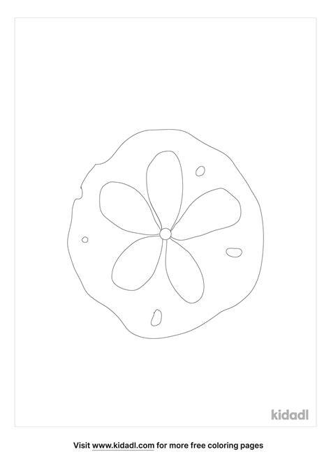 Sand Dollar Coloring Page Free Sea Coloring Page Kidadl