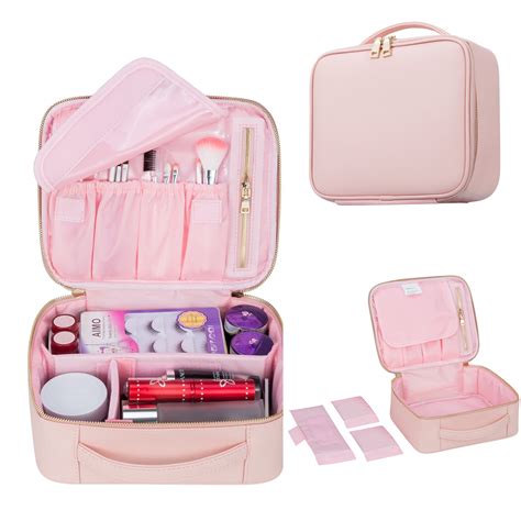 Mllieroo Portable Makeup Train Case 98 Makeup Bag Cosmetic Organizer