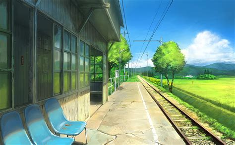 Anime Scenery Wallpaper Anime Train Background Shop Unique Custom Made