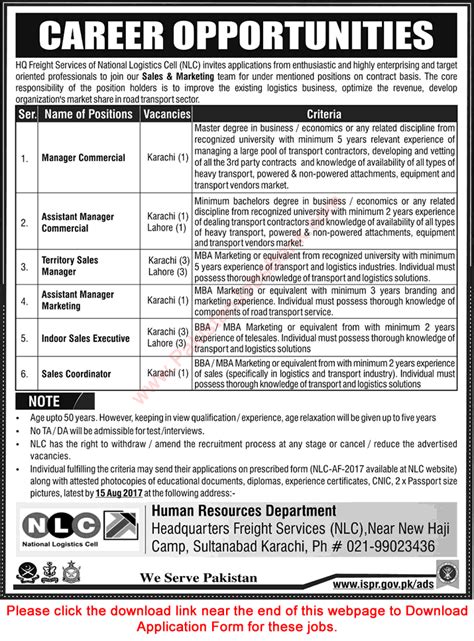 The bank provides savings, loans, debit and credit cards, insurance, online banking, and other related products and services. NLC Jobs July 2017 August Application Form Karachi ...