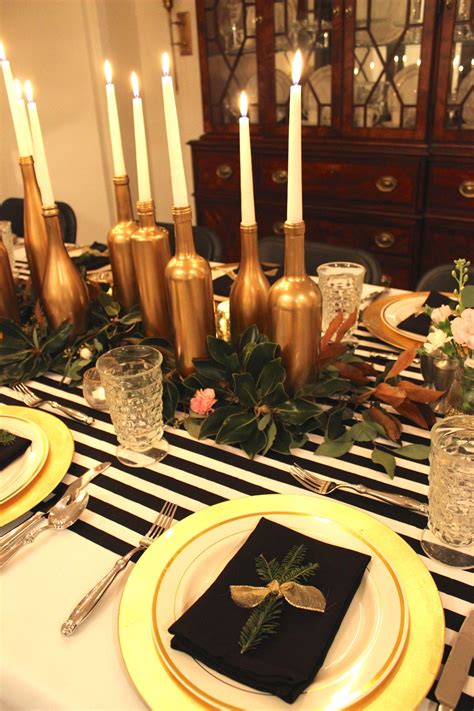 Pink gold princess birthday party centerpiece birthday party. Gold, Black, and White: My 30th Birthday Dinner Party ...