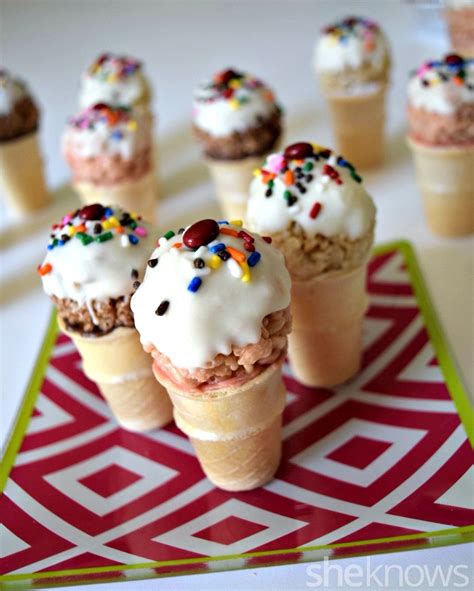 Sugar Swings Serve Some Cereal Treat Mini Ice Cream Cones