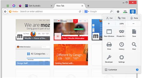 New User Interface For The Firefox Browser