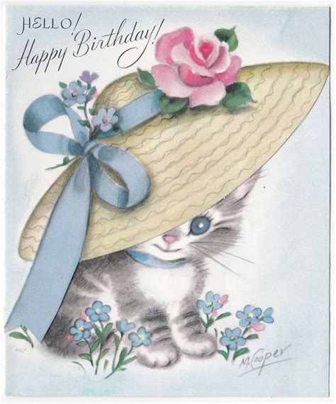 Happy Birthday Cat Happy Birthday Printable Kitten Birthday Happy