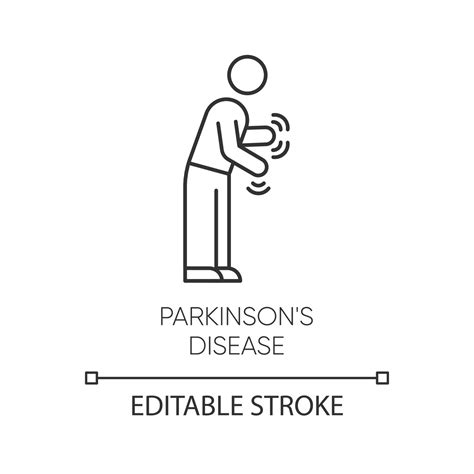 Parkinsons Disease Linear Icon Shaking Rigidity Parkinsonism