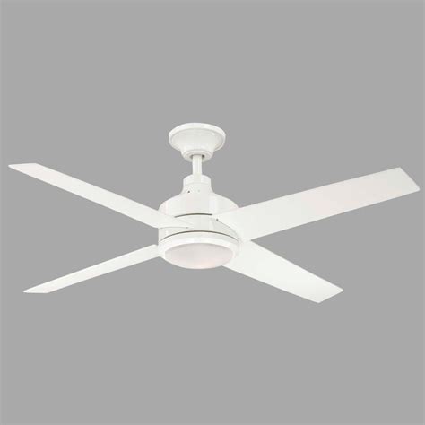 Hampton Bay Mercer 52 In Indoor White Ceiling Fan With Light Kit And