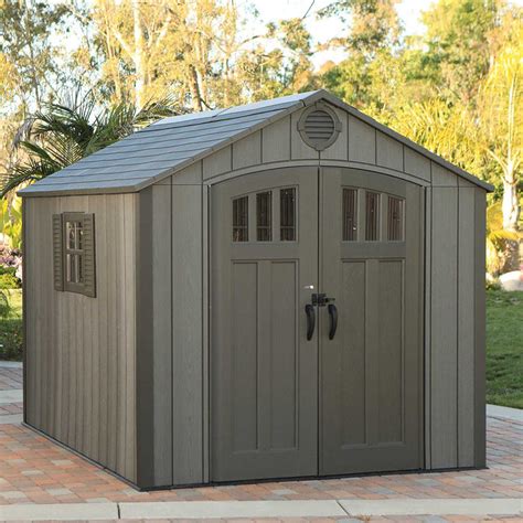 See more ideas about plastic storage sheds, shed storage, storage shed. Lifetime 8ft x 10ft (2.4 x 3.0m) Simulated Wood Look ...