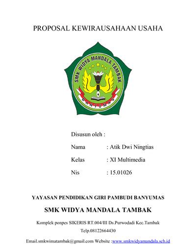 Diajukan untuk memenuhi tugas pelajaran bahasa indonesia. Contoh Proposal Kewirausahaan Kripik Pisang : Makalah ...