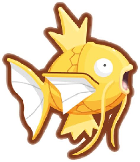Shiny Magikarp Pokemon Orange Et Blanc Clipart Large Size Png