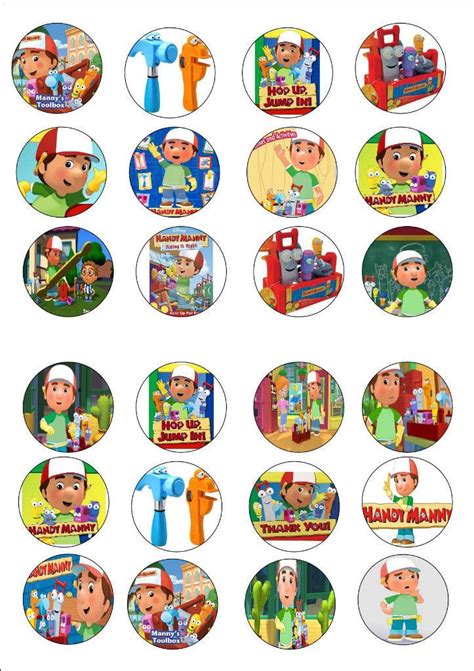 To complete your party, cover the table with handy manny table cover. HANDY MANNY EDIBLE WAFER RICE PAPER BIRTHDAY PARTY CUPCAKE ...