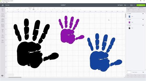 Cricut Cut File Dxf Handprints SVG Handprint Cricut File Hand SVG