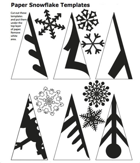 These free paper cutting patterns are easy to cut, and very dedicate. Snowflake Template