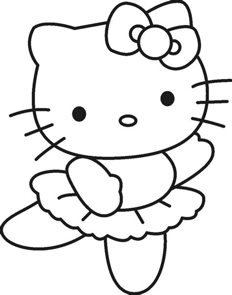 Hello Kitty Gambar Mewarnai