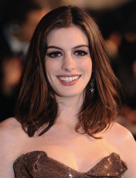Anne Hathaway Shoulder Length Human Hair Wig Lace Front