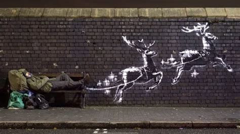 Banksy Unveils Powerful New Christmas Mural In New Video Watch Cbc