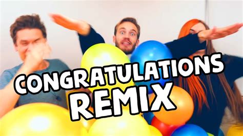 Pewdiepie Congratulations Remix With Lyrics Youtube