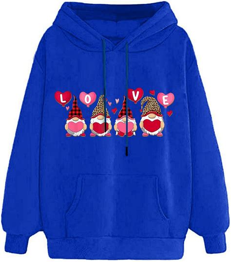 gokomo hoodie damen valentinstag kuschel sweatshirt langarmshirt kapuzenpullover langärmeliges