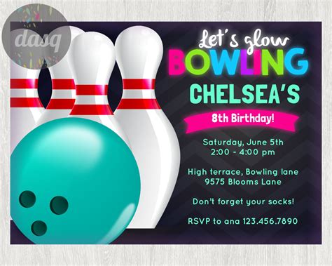 Free Printable Bowling Birthday Invitations Dolanpedia