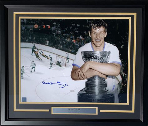 Bobby Orr Signed Boston Bruins 22x27 Custom Framed Photo Display Great