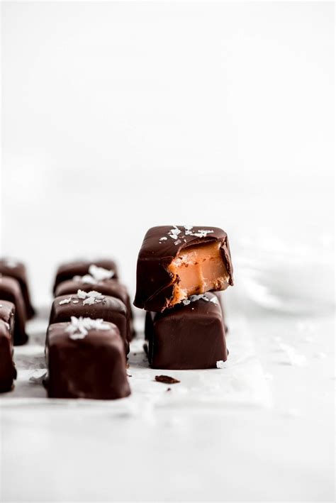 Salted Chocolate Covered Caramels Garnish And Glaze
