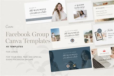 Facebook Group Canva Templates Creative Market