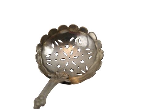 French Antique Silver Plated Sugar Sifter Spoon