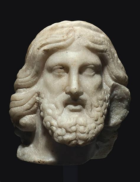 A Roman Marble Head Of Asclepius Circa 1st 2nd Century Ad The God