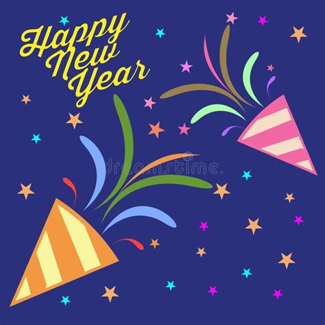 New Year Eve Confetti New Year Icon Illustration Stock Vector