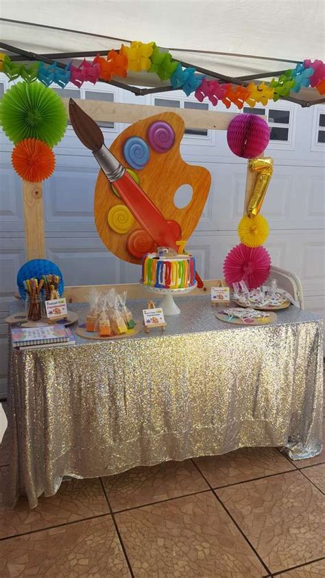 Art Painting Birthday Party Ideas Photo 3 Of 19 Catch My Party