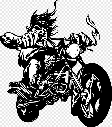 Free Download Person Riding A Motorcycle Illustration Wall Decal