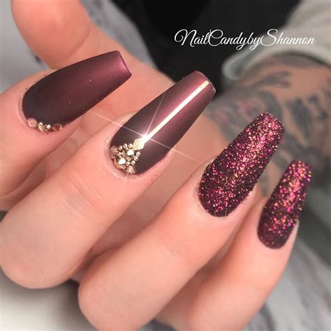 55 Pretty And Awesome Burgundy Nail Art Designs Style VP Page 36