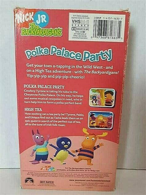 Nick Jr The Backyardigans Polka Palace Party Vhs Video Tape Nickelodeon