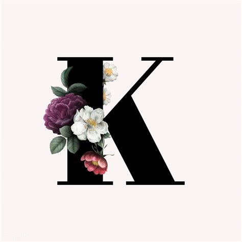 Download Premium Vector Of Classic And Elegant Floral Alphabet Font
