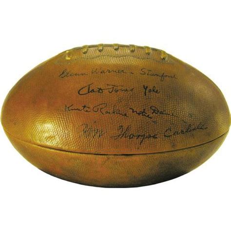 Knute Rockne Jim Thorpe Signed Football Psadna