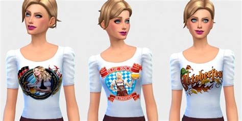Oktoberfest Shirts Sims 4 Female Clothes