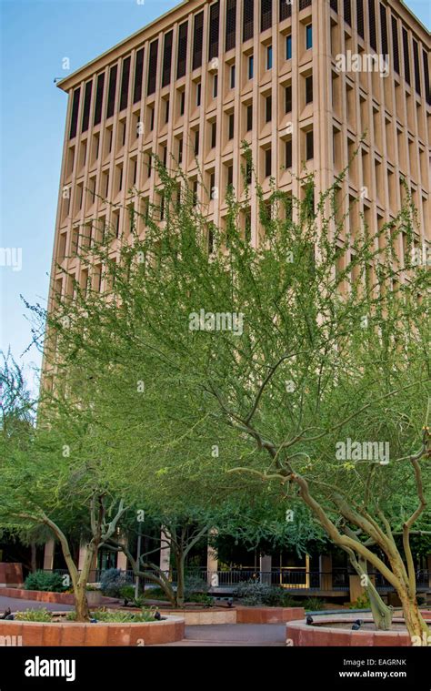 Urban Streetscapes And Buildings In Downtown Phoenix Arizona Stock