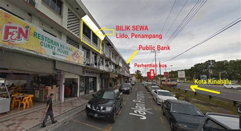 Lot 3 & 4 , block e, yick ming commercial centre, 89157 kota belud, sabah, 89150 kota belud, sabah, מלזיה. Bilik Sewa Sabah: PENAMPANG Lido sebaris Public Bank