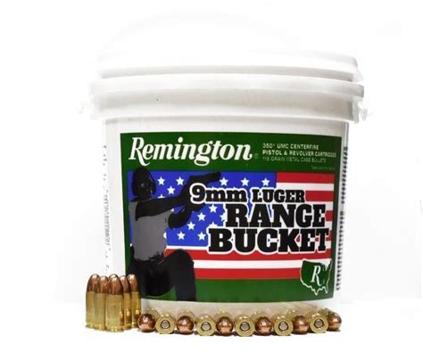 Remington 9mm Range Bucket 350 Rounds 115gr Fmj 115 Gundeals