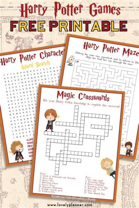 Free Printable Harry Potter Characters Word Search Puzzle - Lovely