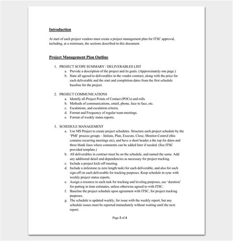 Project Outline Template 17 For Word Ppt Excel And Pdf Format