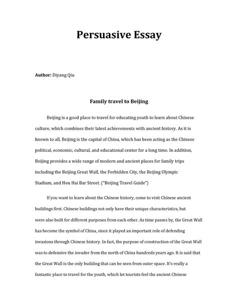 Thesis Statement Examples For Persuasive Essays How To Write A