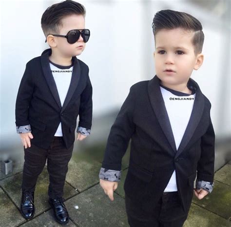 Mini pompadour and blazer. | Toddler boy fashion, Kids fashion