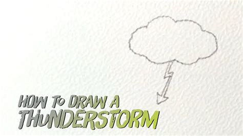 How To Draw A Thunderstorm With Lightning Easy Drawing For Beginners