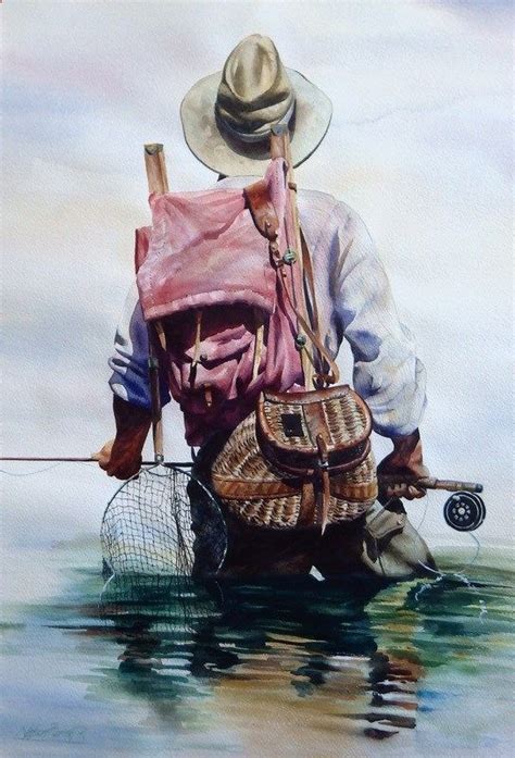 Original Watercolor Paintings - Fly Fishing Cowboy Art - Nelson Boren | Fly fishing art, Nelson ...