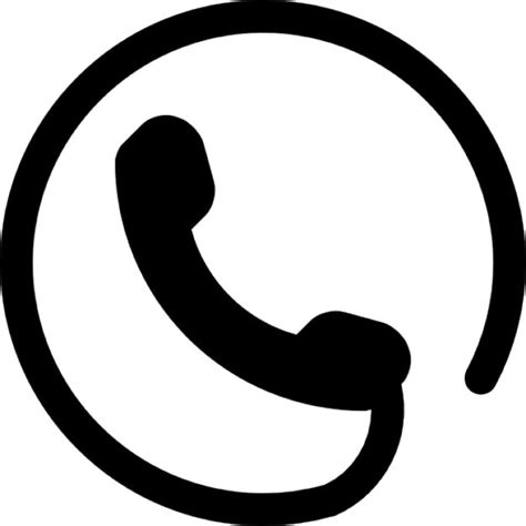 Símbolo De Teléfono De Un Auricular Con Cable De Circular Alrededor