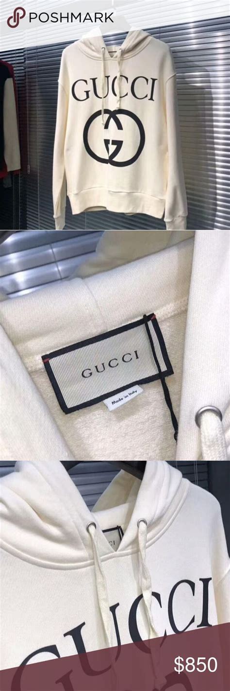 New 2018 Gucci Off White Gg Hoodie Xl New With Tags Size Xl Original